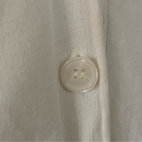 Van Heusen Argyle Knit Cardigan Women Size Small Cream Brown Cotton V Neck - Picture 4 of 10